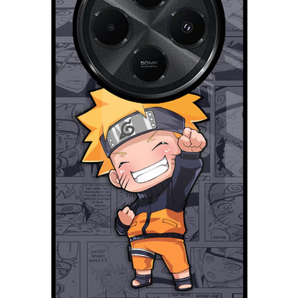 Chota Naruto Redmi A4 5G Glass Case Back Cover by Casekaro