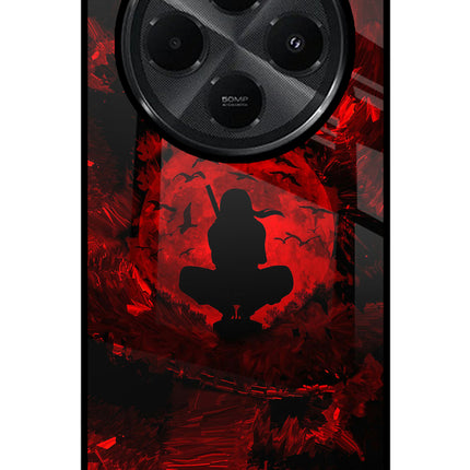 Itachi Uchiha Redmi A4 5G Glass Case Back Cover by Casekaro