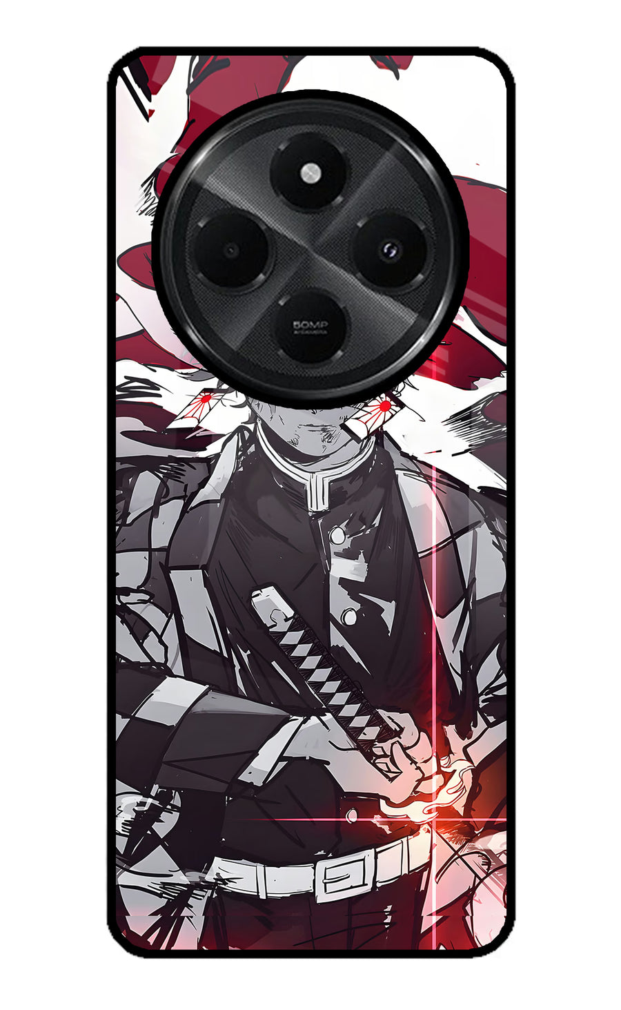 Demon Slayer Redmi A4 5G Back Cover, Glass case