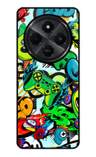 Game Doodle Redmi A4 5G Glass Case Back Cover by Casekaro