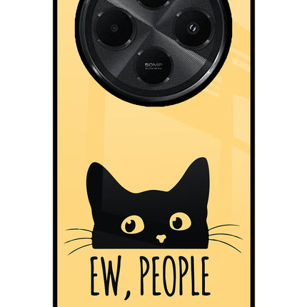 Ew People Catitude Redmi A4 5G Glass Case Back Cover by Casekaro