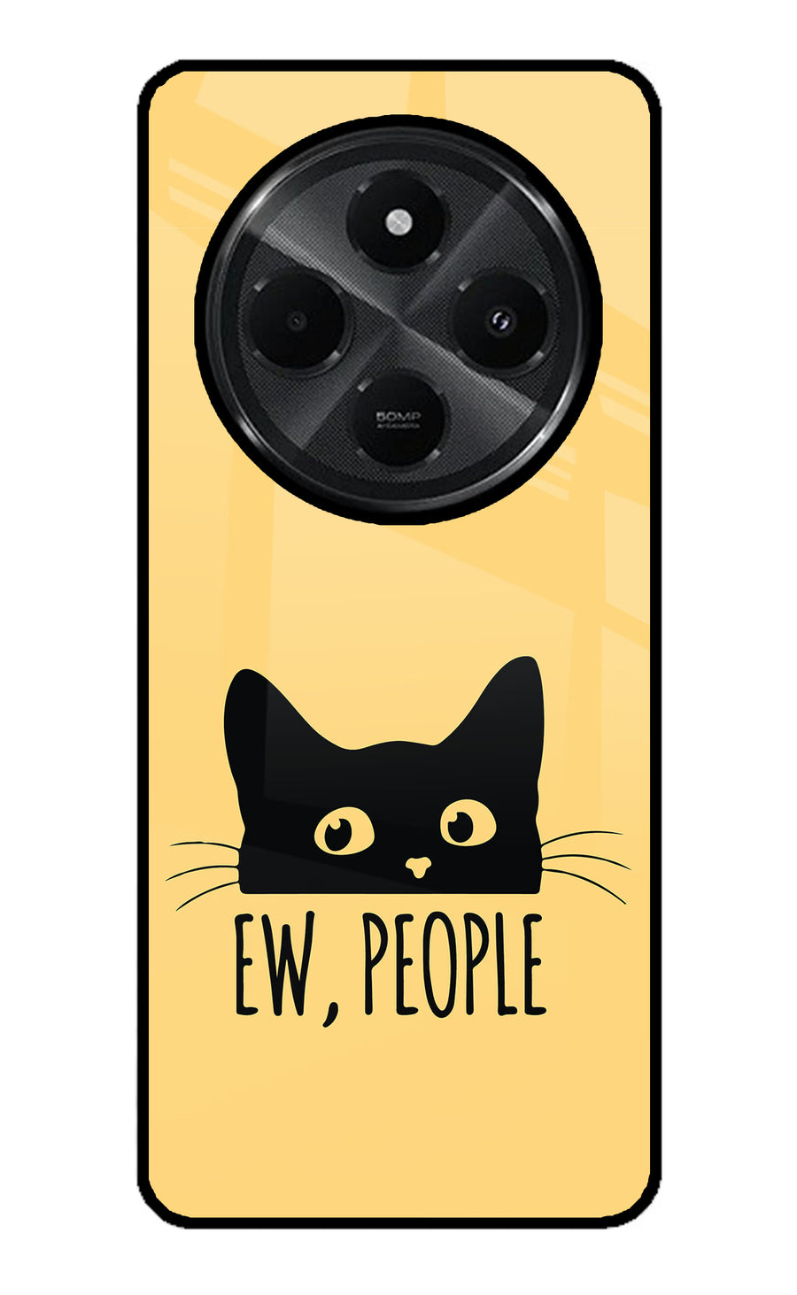 Ew People Catitude Redmi A4 5G Back Cover, Glass case