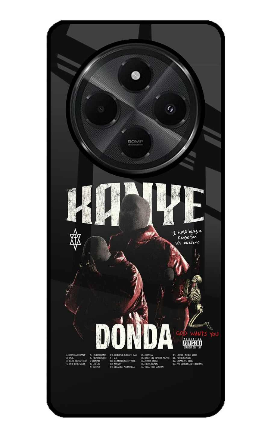 Donda Kanye West Redmi A4 5G Back Cover, Glass case