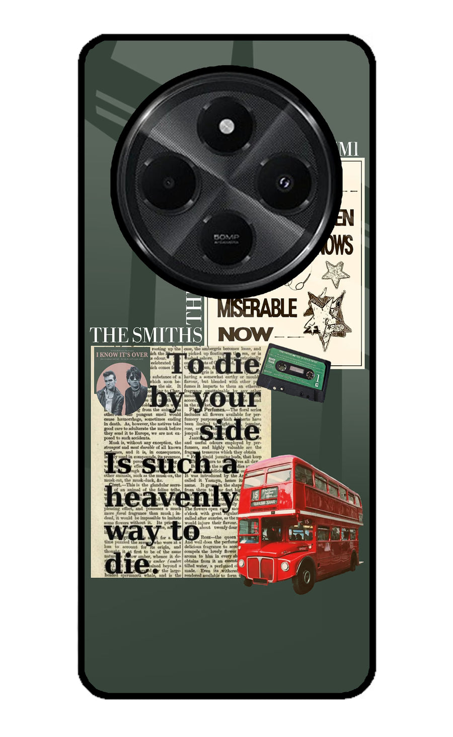 The Smiths Redmi A4 5G Back Cover, Glass case