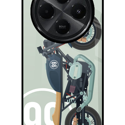 Classic Cafe Racer 99 Redmi A4 5G Glass Case Back Cover by Casekaro