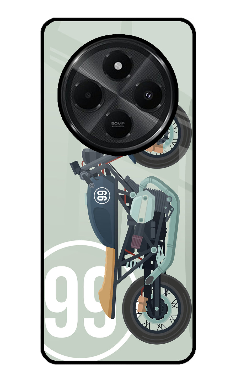 Classic Cafe Racer 99 Redmi A4 5G Back Cover, Glass case