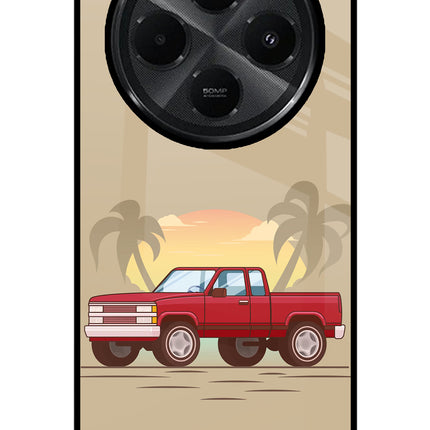 Desert Classic Drive Redmi A4 5G Glass Case Back Cover by Casekaro