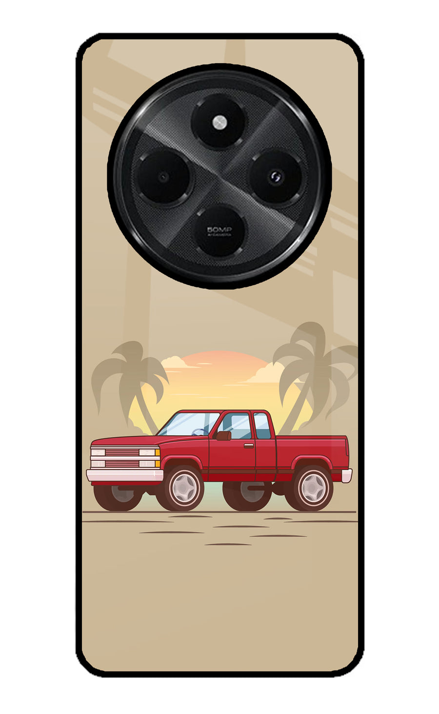 Desert Classic Drive Redmi A4 5G Back Cover, Glass case