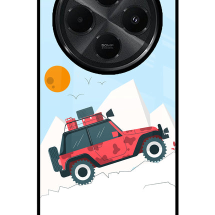 Mountain Trail Beast Redmi A4 5G Glass Case Back Cover by Casekaro