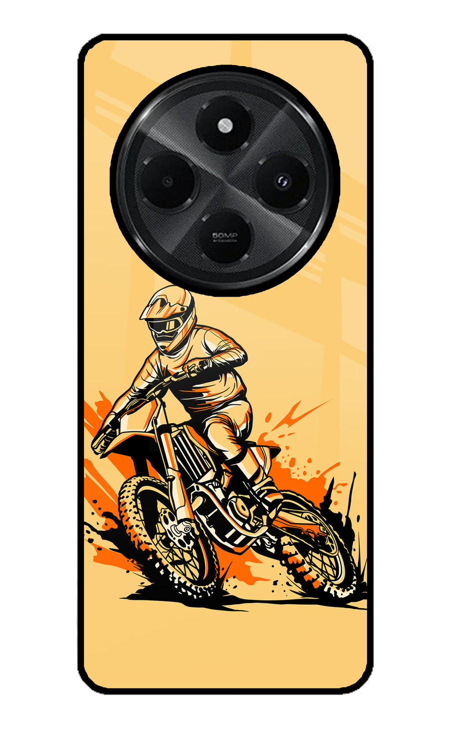 Off-Road Fury Redmi A4 5G Back Cover, Glass case