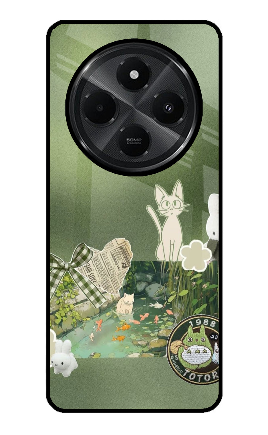 Aesthetic anime Redmi A4 5G Back Cover, Glass case