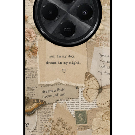 Vintage case Redmi A4 5G Glass Case Back Cover by Casekaro