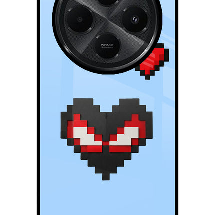 Peter Heart Redmi A4 5G Glass Case Back Cover by Casekaro