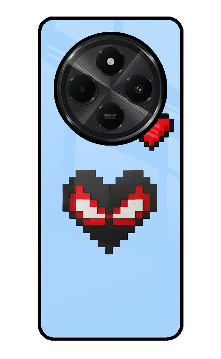 Peter Heart Redmi A4 5G Back Cover, Glass case