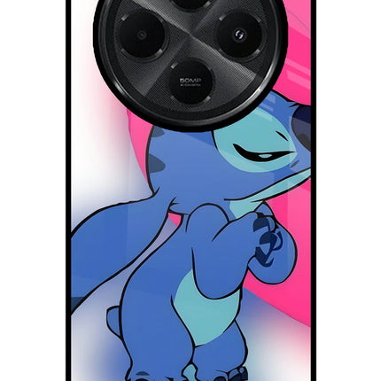 Stitch Hug Redmi A4 5G Glass Case Back Cover by Casekaro