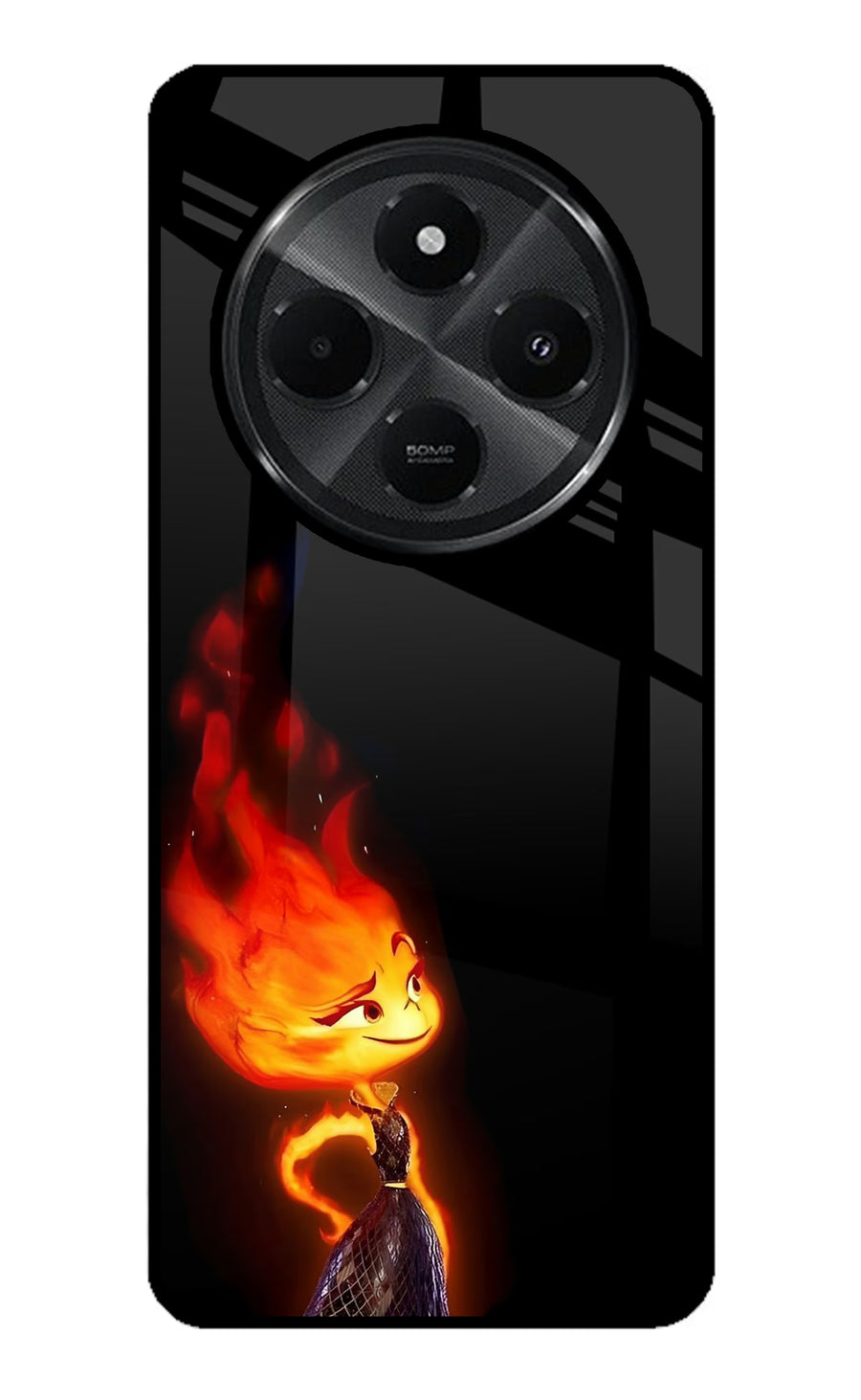 Ember Flame Redmi A4 5G Back Cover, Glass case