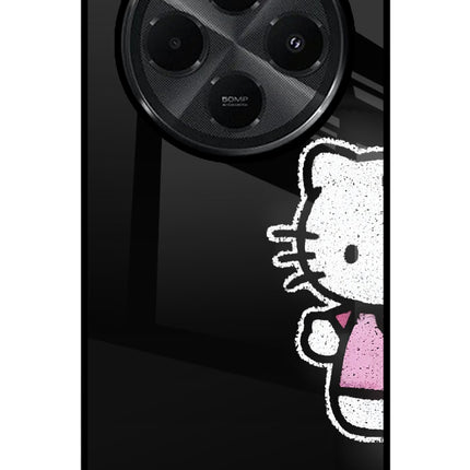 Kitty Charm Redmi A4 5G Glass Case Back Cover by Casekaro