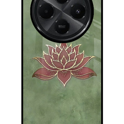 Lotus Grace Redmi A4 5G Glass Case Back Cover by Casekaro