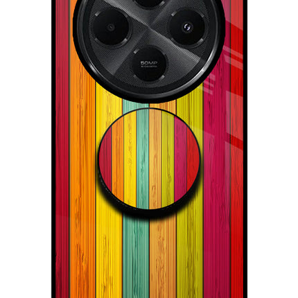 Multicolor Wooden Redmi A4 5G Pop Case by Casekaro