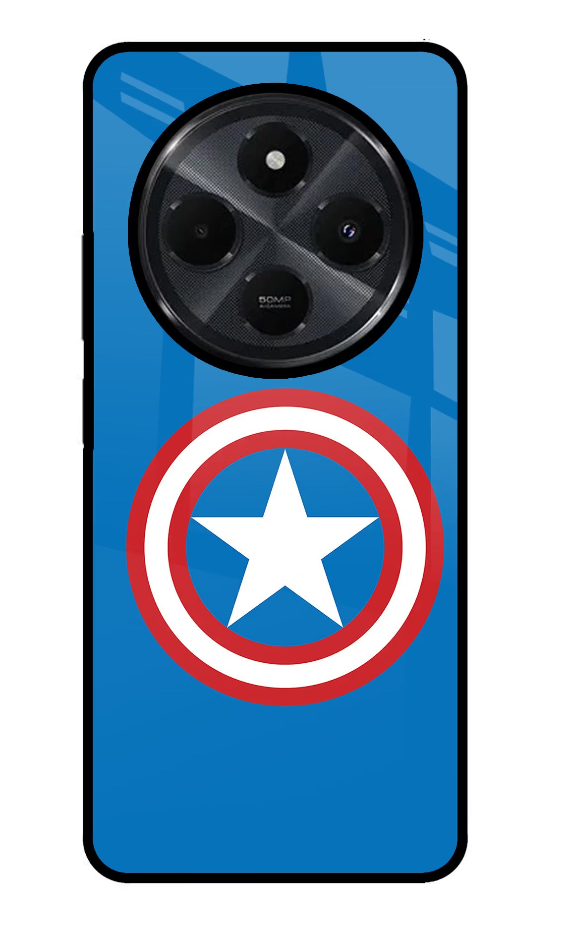 Captain America Logo Redmi 14C 5G Glass Case