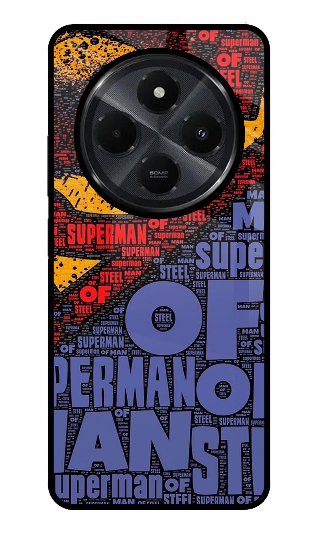 Superman Redmi 14C 5G Glass Case Back Cover by Casekaro