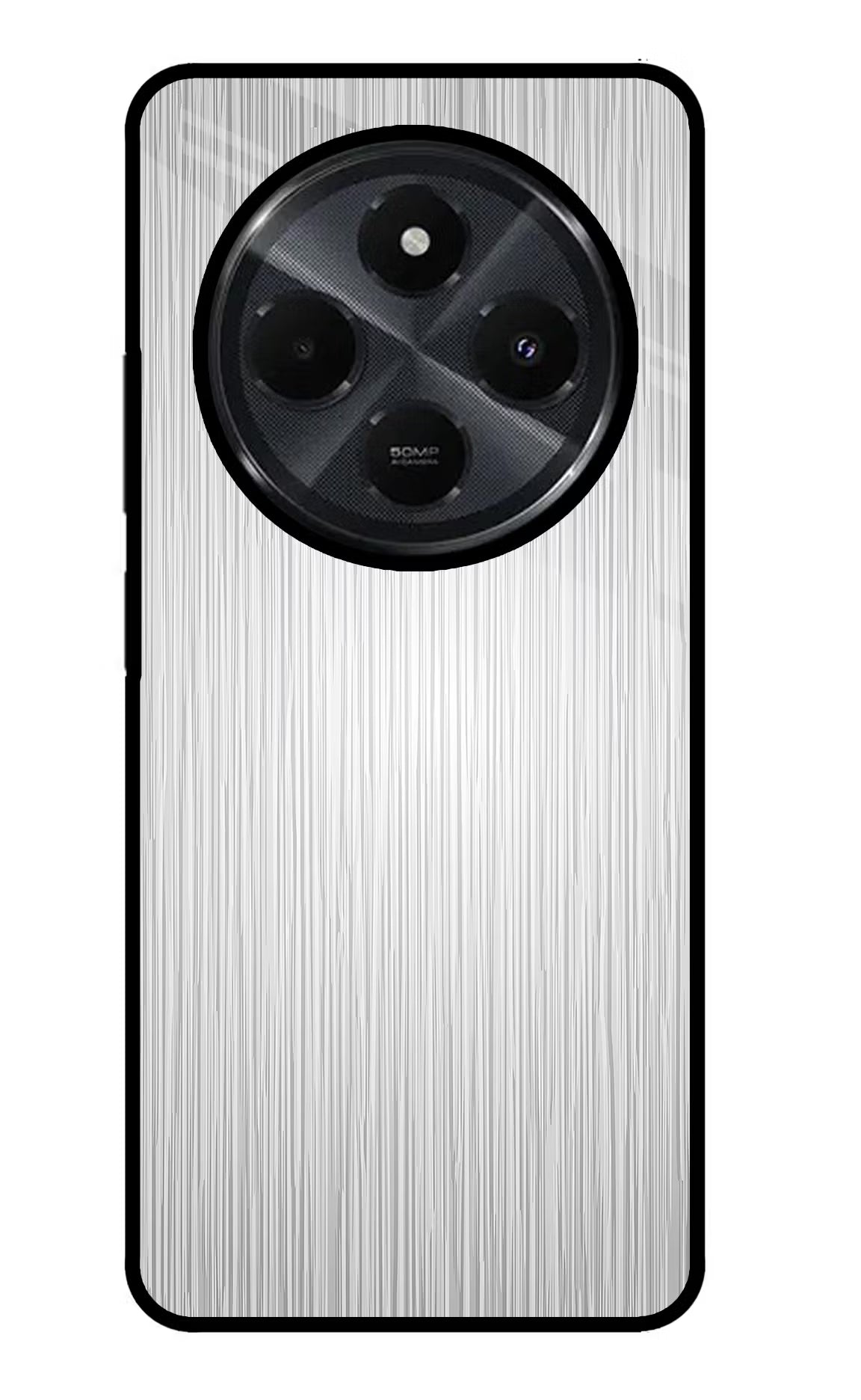 Wooden Grey Texture Redmi 14C 5G Glass Case Back Cover by Casekaro
