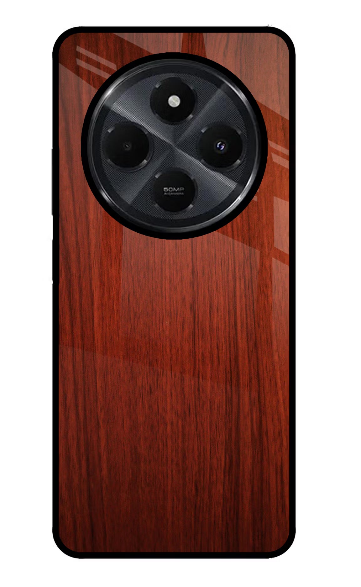 Wooden Plain Pattern Redmi 14C 5G Glass Case Back Cover by Casekaro