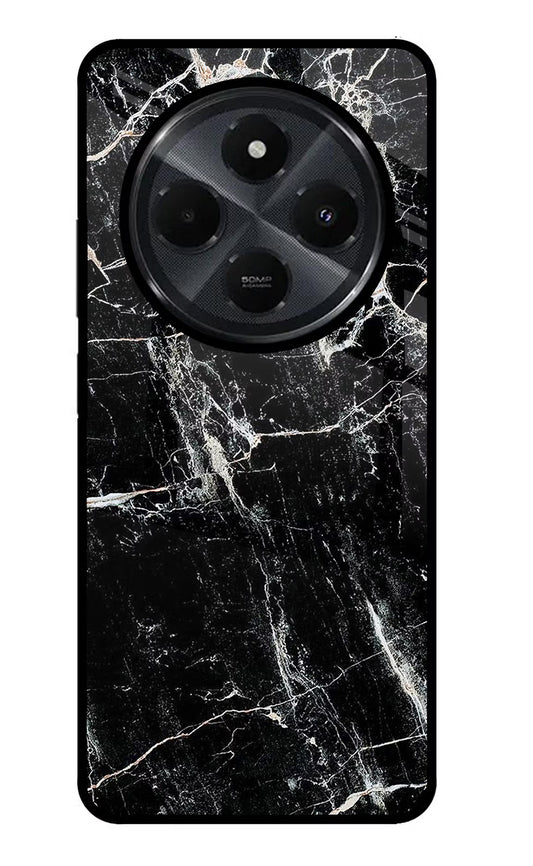 Black Marble Texture Redmi 14C 5G Glass Case