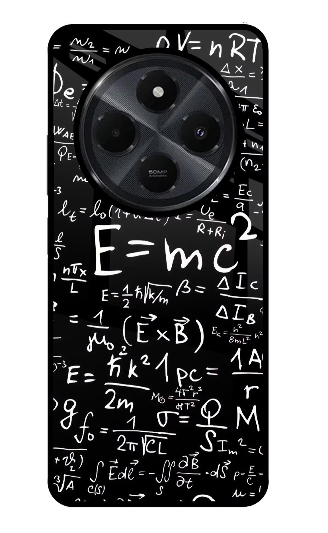 Physics Formula Redmi 14C 5G Glass Case Back Cover by Casekaro