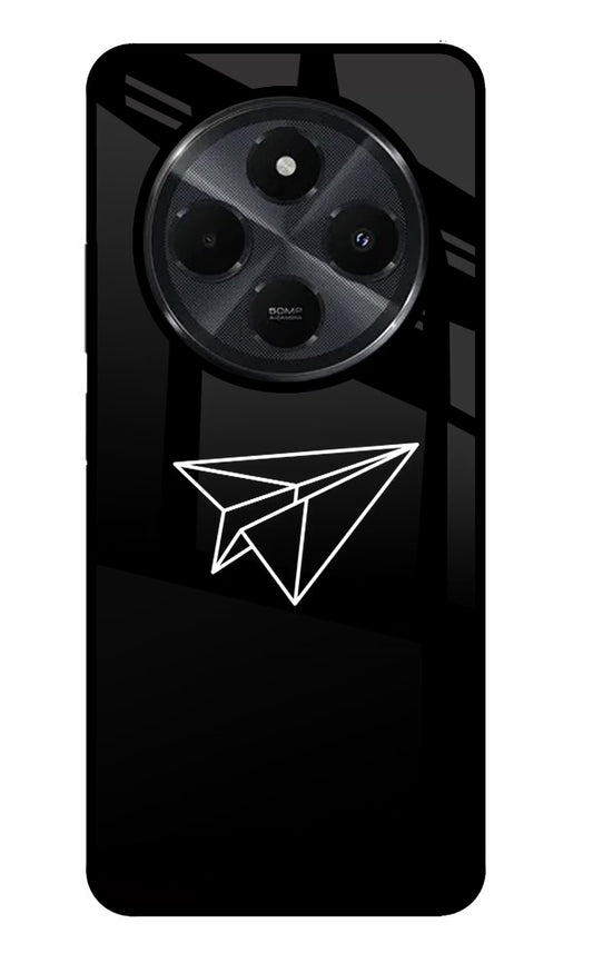 Paper Plane White Redmi 14C 5G Glass Case