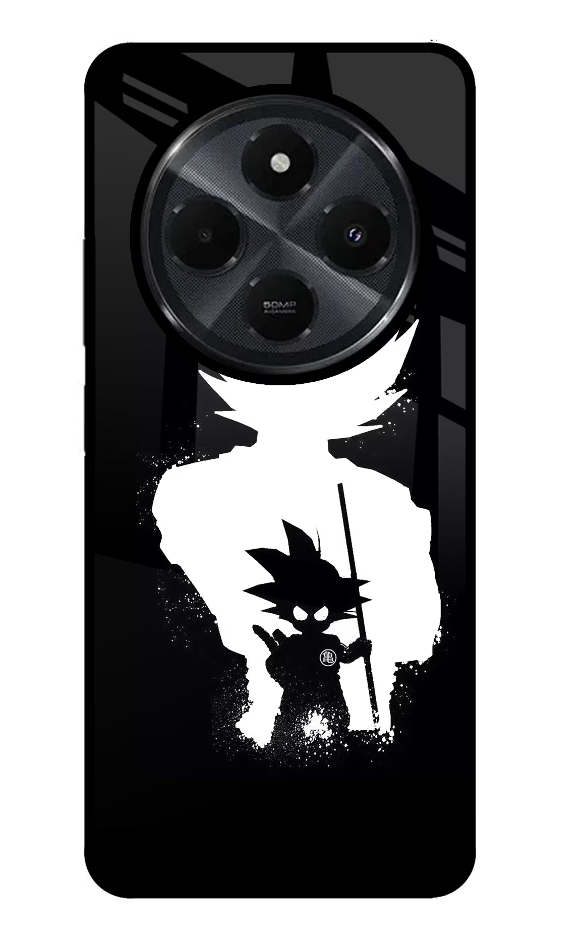 Goku Shadow Redmi 14C 5G Glass Case Back Cover by Casekaro