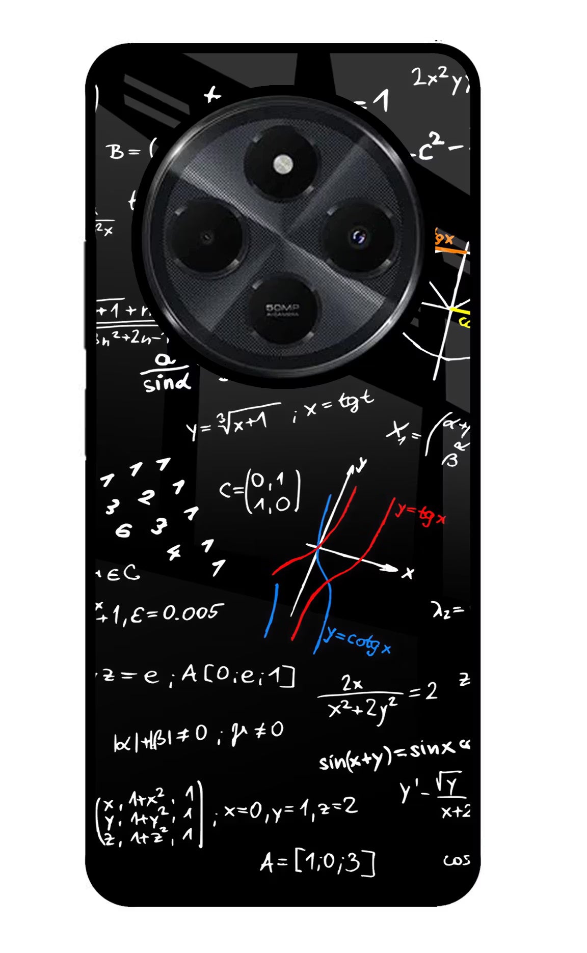 Mathematics Formula Redmi 14C 5G Glass Case Back Cover by Casekaro