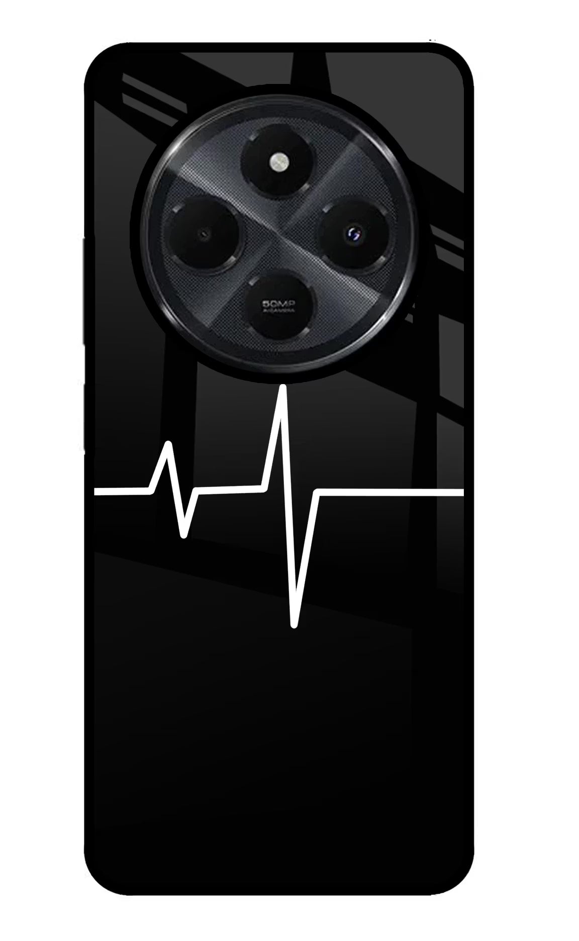 Heart Beats Redmi 14C 5G Glass Case Back Cover by Casekaro