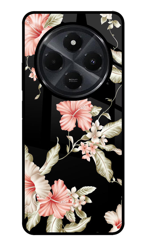 Flowers Redmi 14C 5G Glass Case