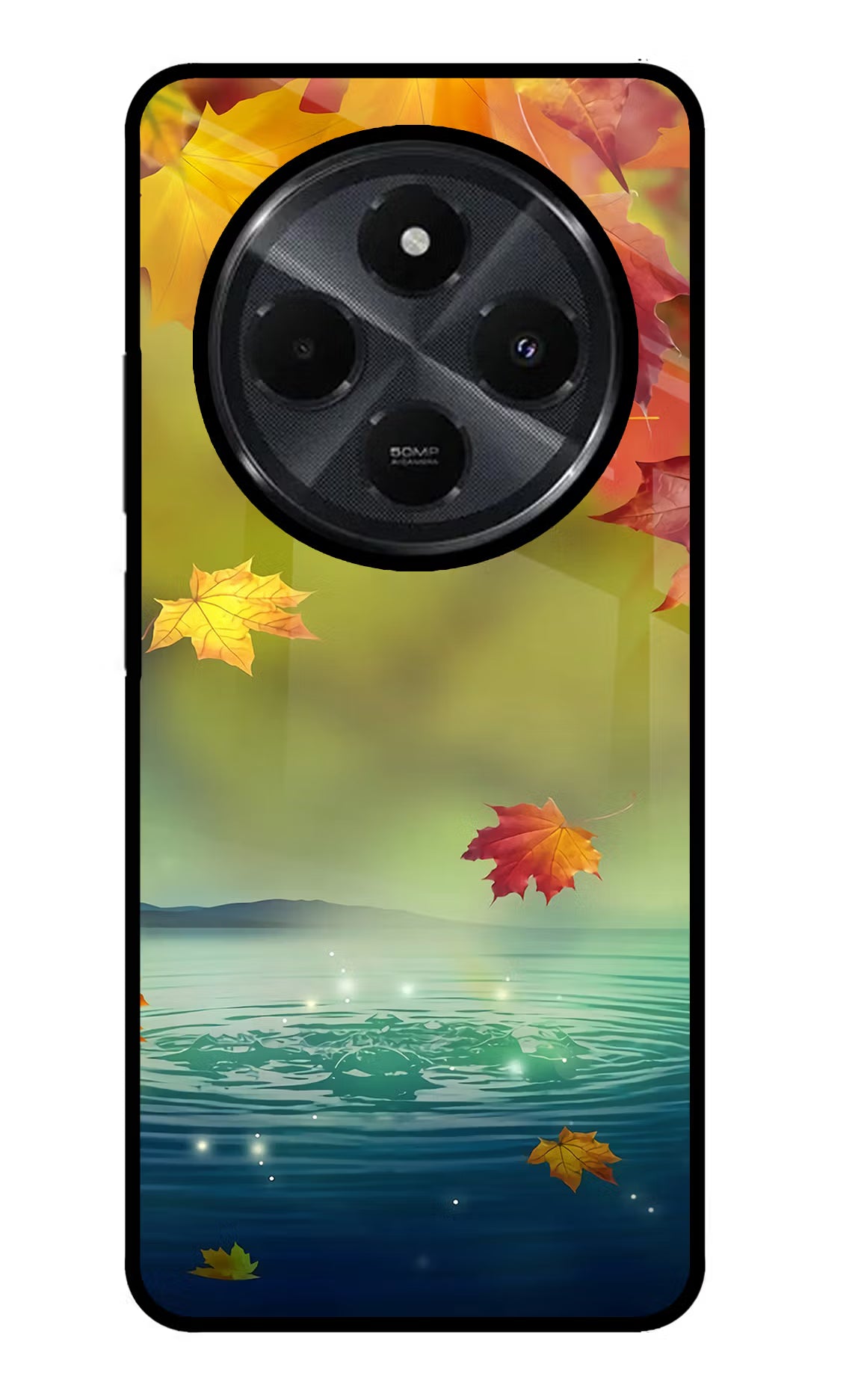 Flowers Redmi 14C 5G Glass Case Back Cover by Casekaro