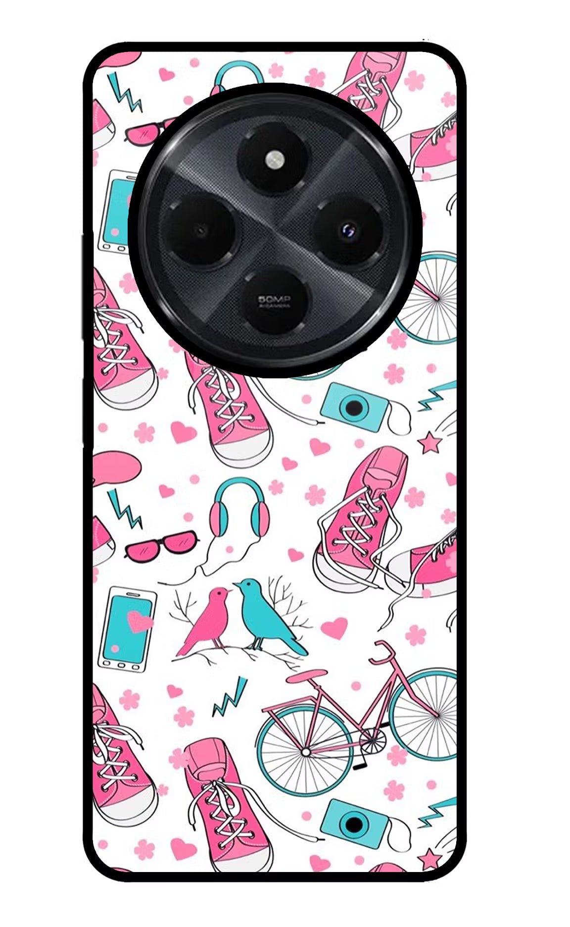 Artwork Redmi 14C 5G Glass Case Back Cover by Casekaro