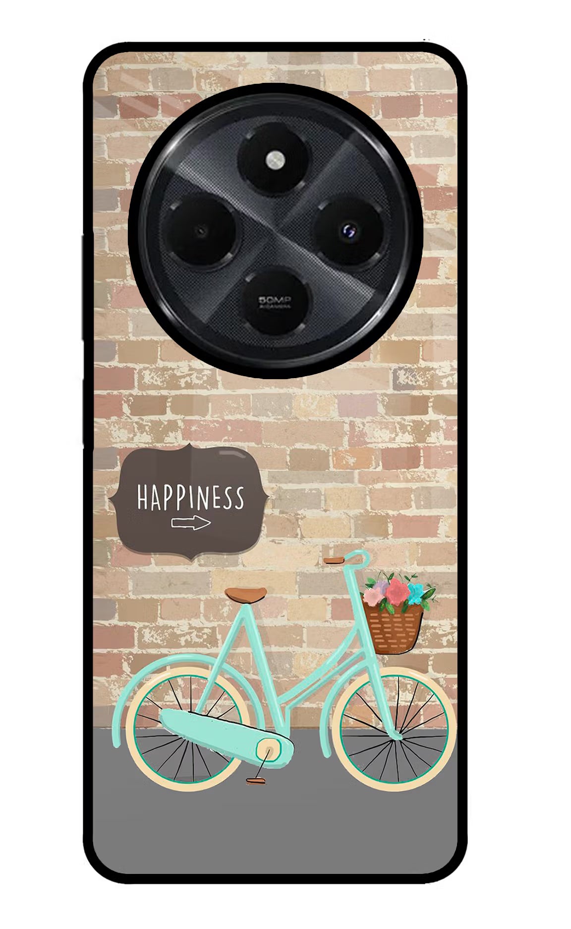 Happiness Artwork Redmi 14C 5G Glass Case Back Cover by Casekaro