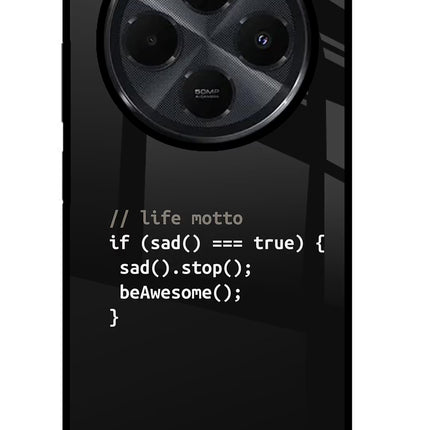 Life Motto Code Redmi 14C 5G Glass Case