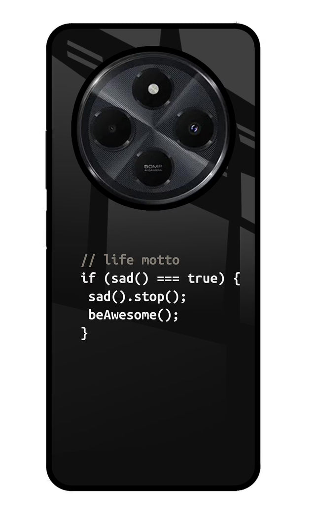 Life Motto Code Redmi 14C 5G Glass Case