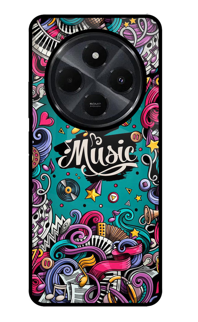 Music Graffiti Redmi 14C 5G Glass Case