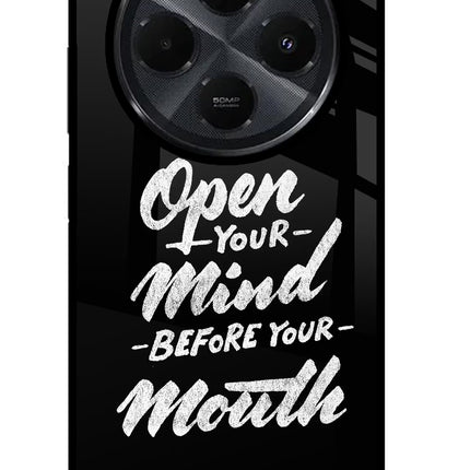 Open Your Mind Before Your Mouth Redmi 14C 5G Glass Case
