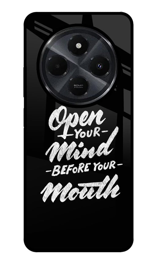 Open Your Mind Before Your Mouth Redmi 14C 5G Glass Case