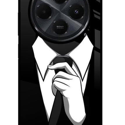 Black Tie Redmi 14C 5G Glass Case