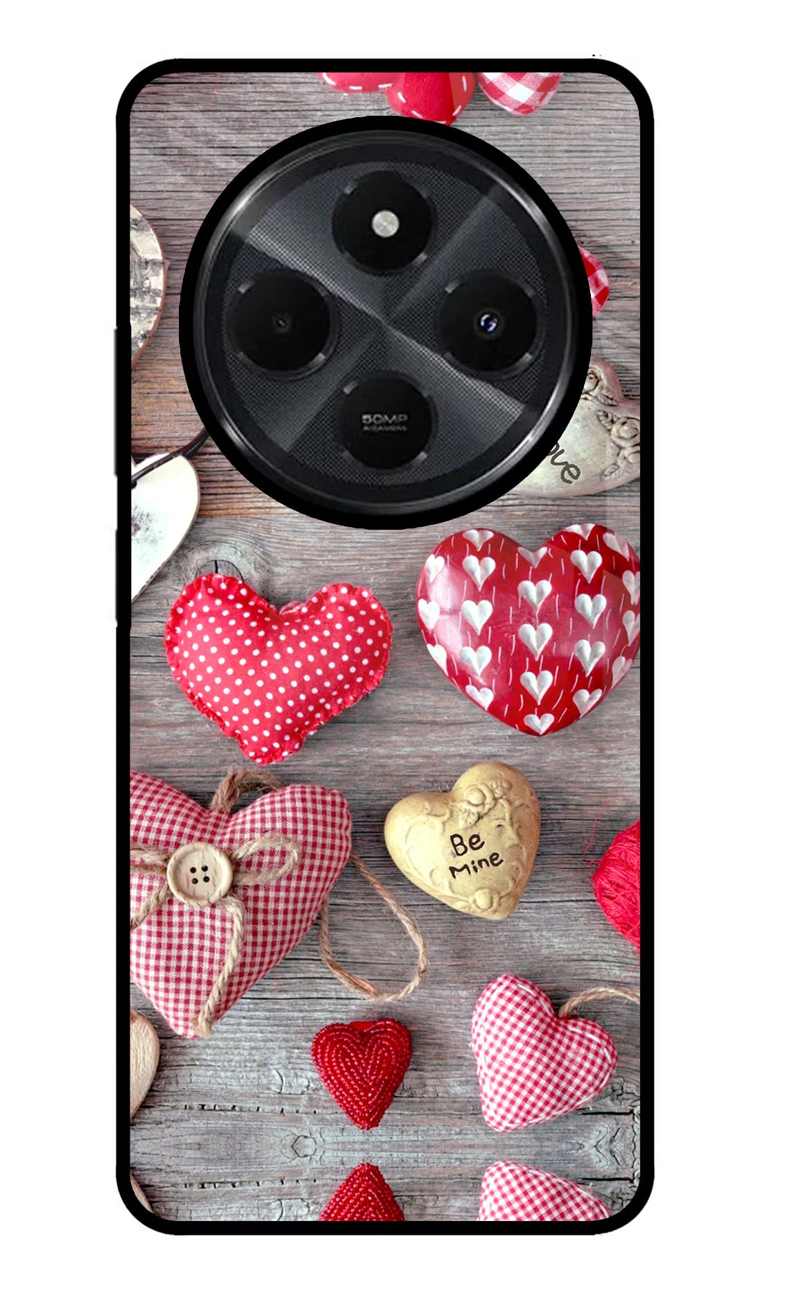 Love Wallpaper Redmi 14C 5G Glass Case Back Cover by Casekaro