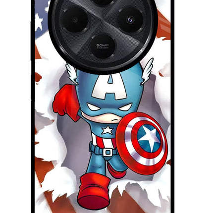 Captain America Redmi 14C 5G Glass Case