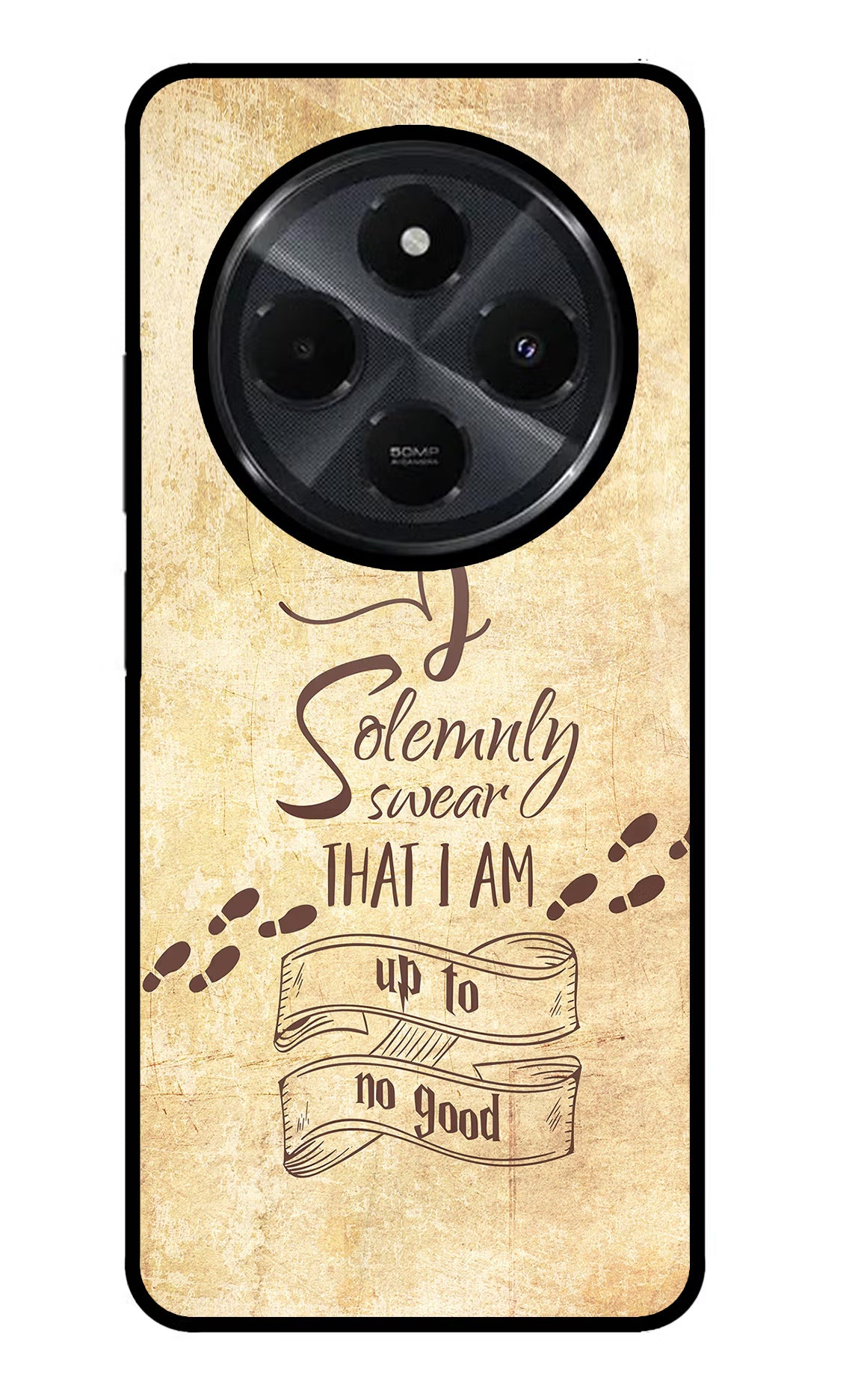 I Solemnly swear that i up to no good Redmi 14C 5G Glass Case Back Cover by Casekaro