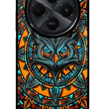 Angry Owl Art Redmi 14C 5G Glass Case