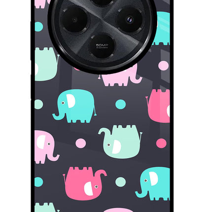 Elephants Redmi 14C 5G Glass Case