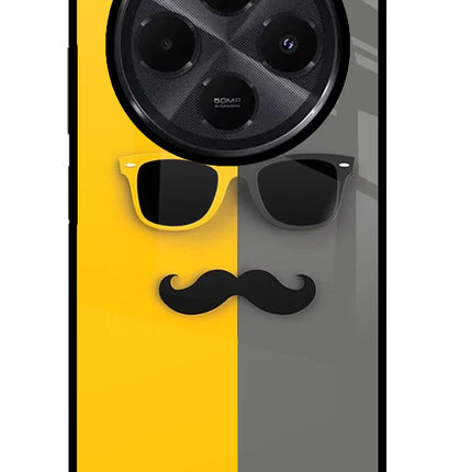 Sunglasses with Mustache Redmi 14C 5G Glass Case