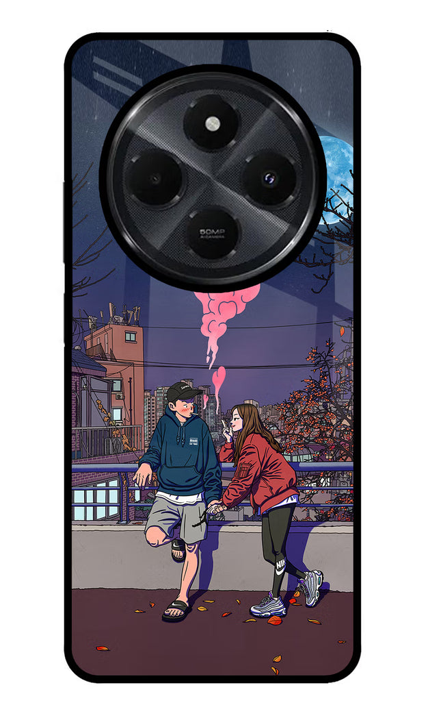 Chilling Couple Redmi 14C 5G Glass Case